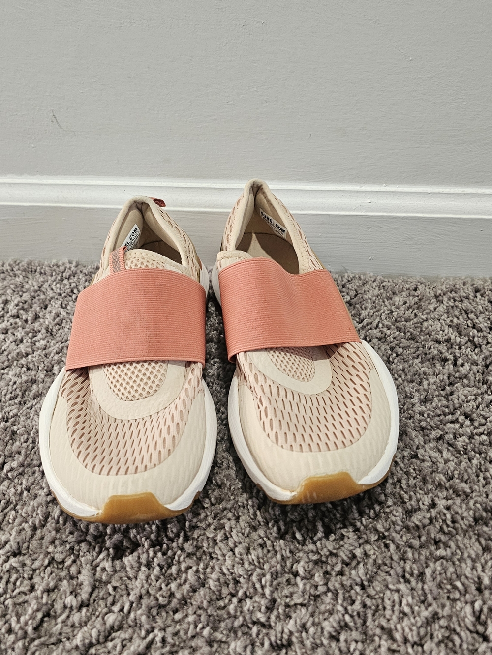 Sorel Kinetic Impact Strap Peach Sneakers Size 6.5